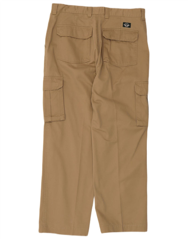 Pantaloni cargo dritti color kaki da uomo Dockers W36 L29 in cotone beige