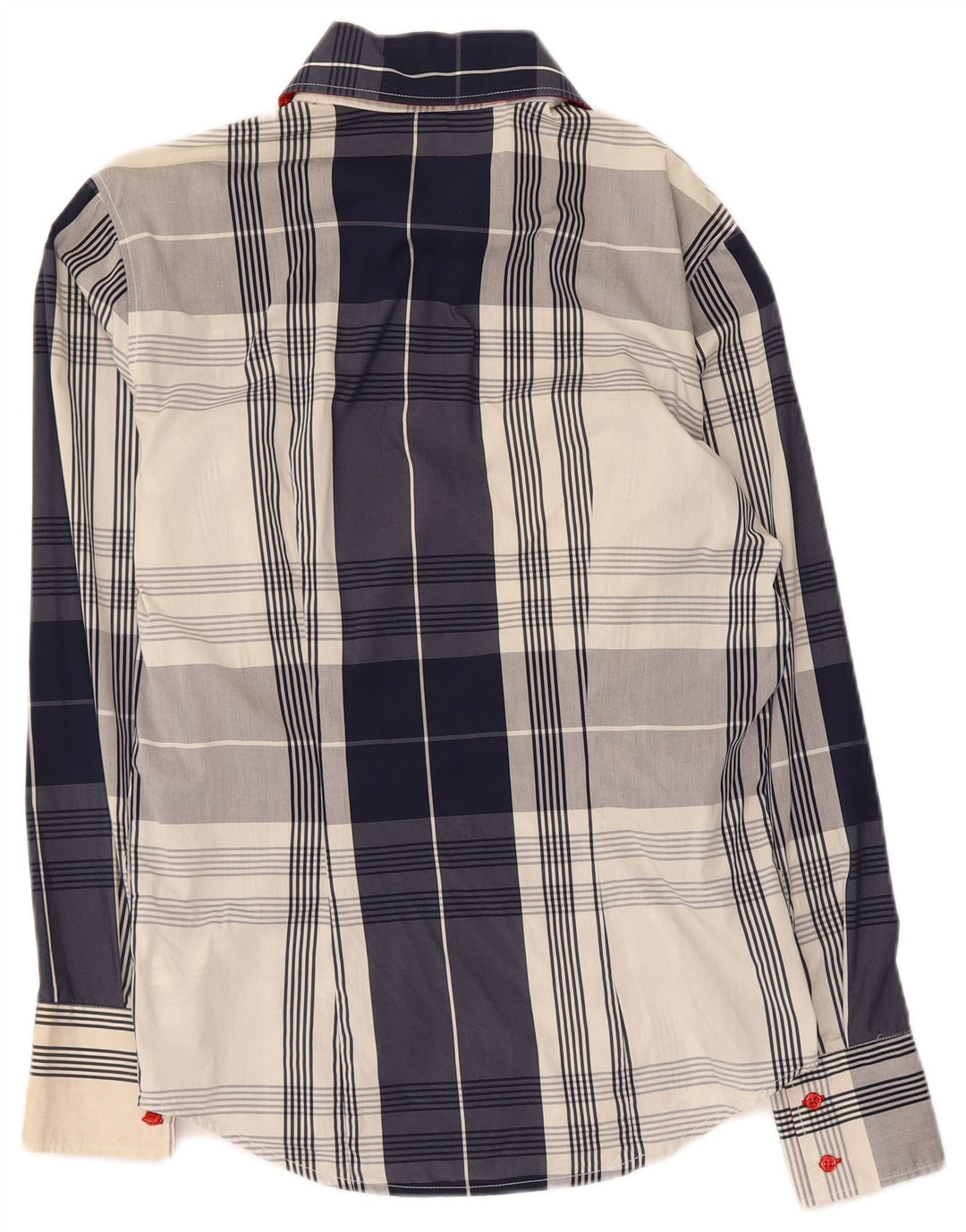 Camicia da uomo Naracamicie XS in cotone scozzese blu navy
