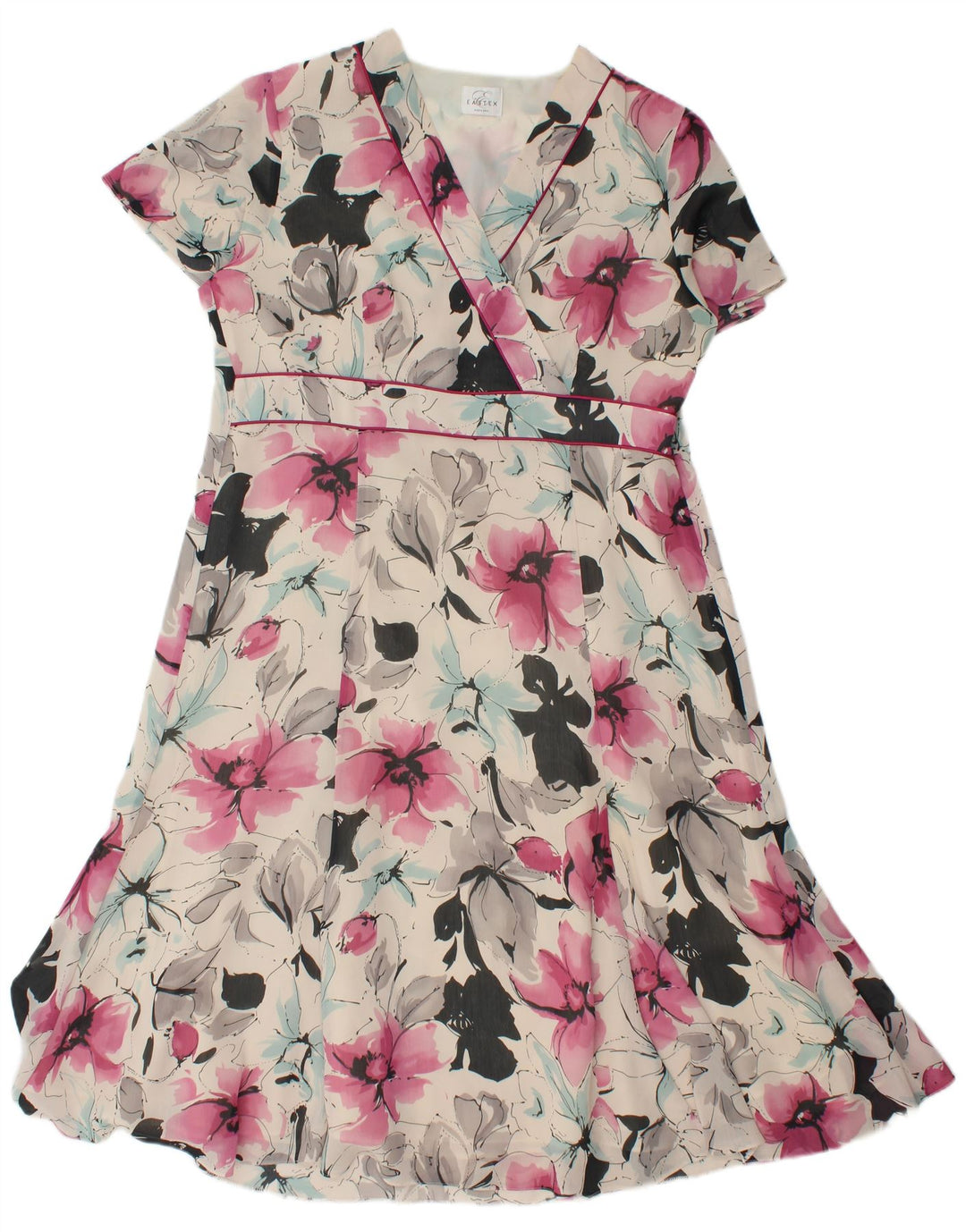 Abito a trapezio da donna Eastex UK 14 Grande poliestere floreale multicolore