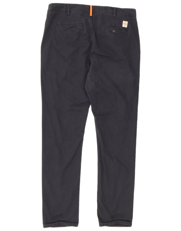 Pantaloni chino slim da uomo Superdry XL W36 L31 cotone blu navy