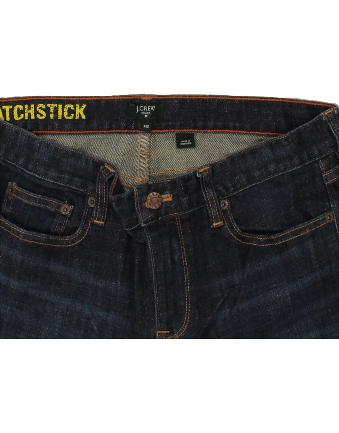 J. CREW Womens Matchstick Slim Jeans W30 L31 Navy Blue Cotton Vintage J. Crew and Second-Hand J. Crew from Messina Hembry 