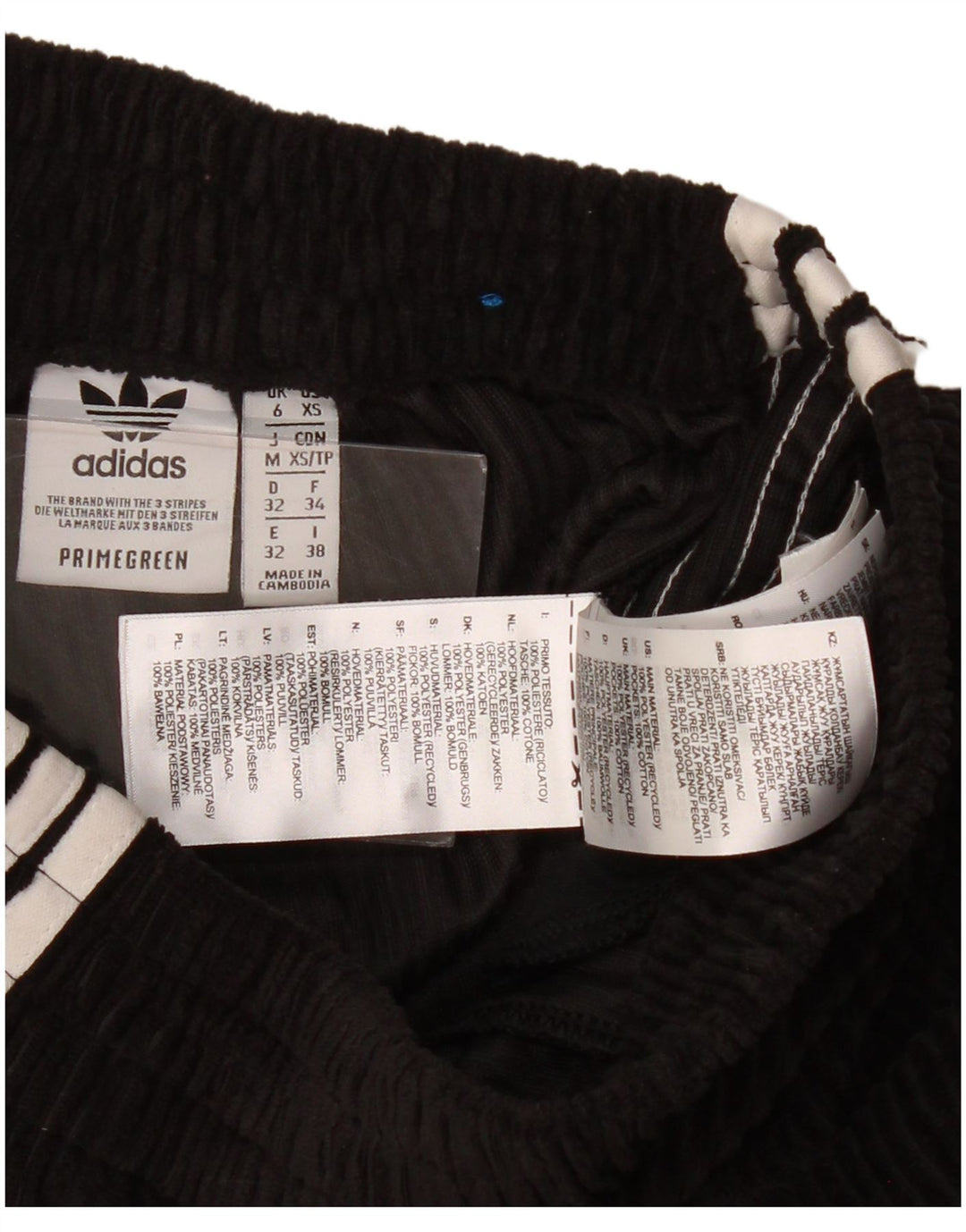 Pantaloni della tuta da donna Adidas UK 6 XS poliestere nero