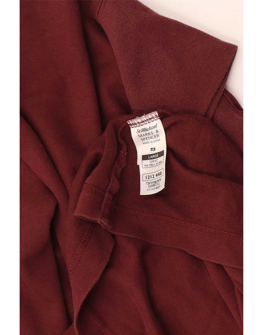 Marks & Spencer Top oversize da donna a maniche lunghe UK 16 Large Borgogna