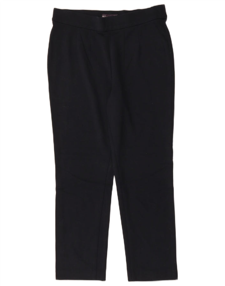 Pantaloni corti slim da donna Marks & Spencer UK 12 medi W30 L26 Blu navy