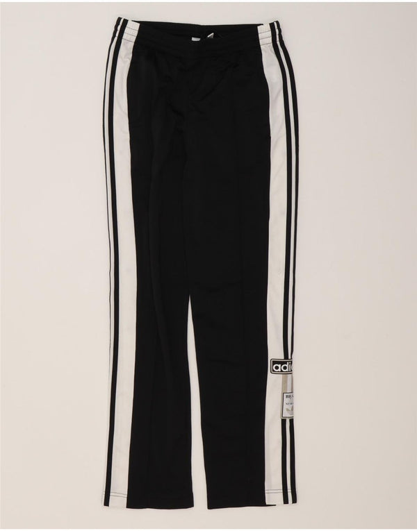 Pantaloni da tuta con grafica Adidas da donna UK 8 Small Black Colourblock