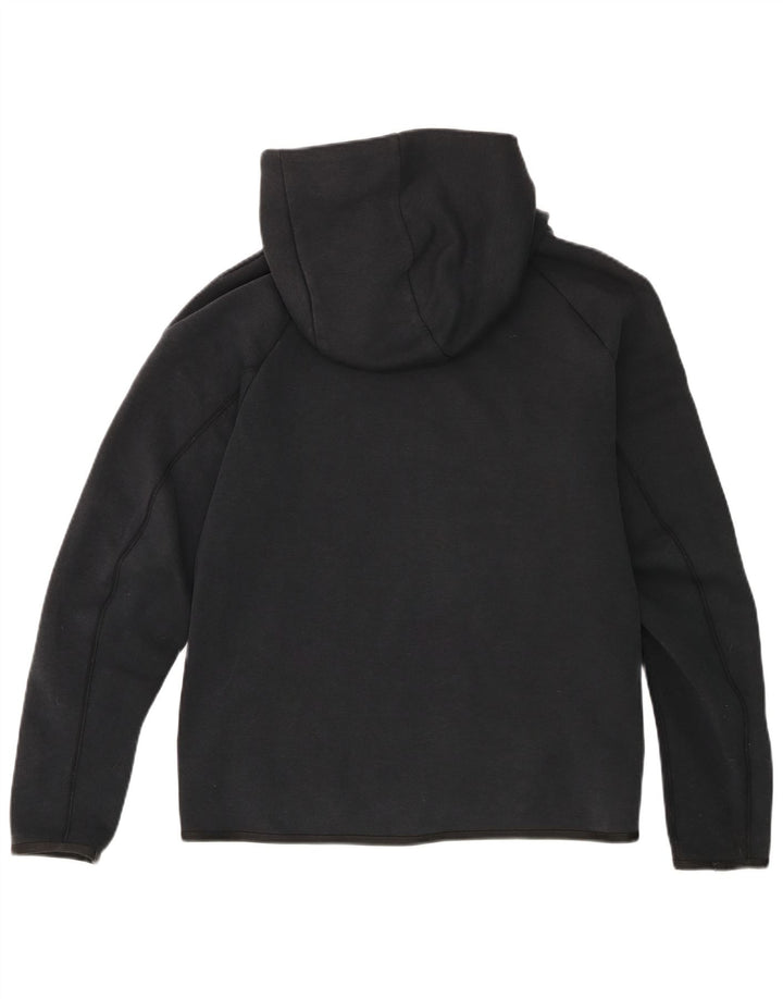 Felpa con cappuccio e zip Nike da uomo piccola in cotone nero