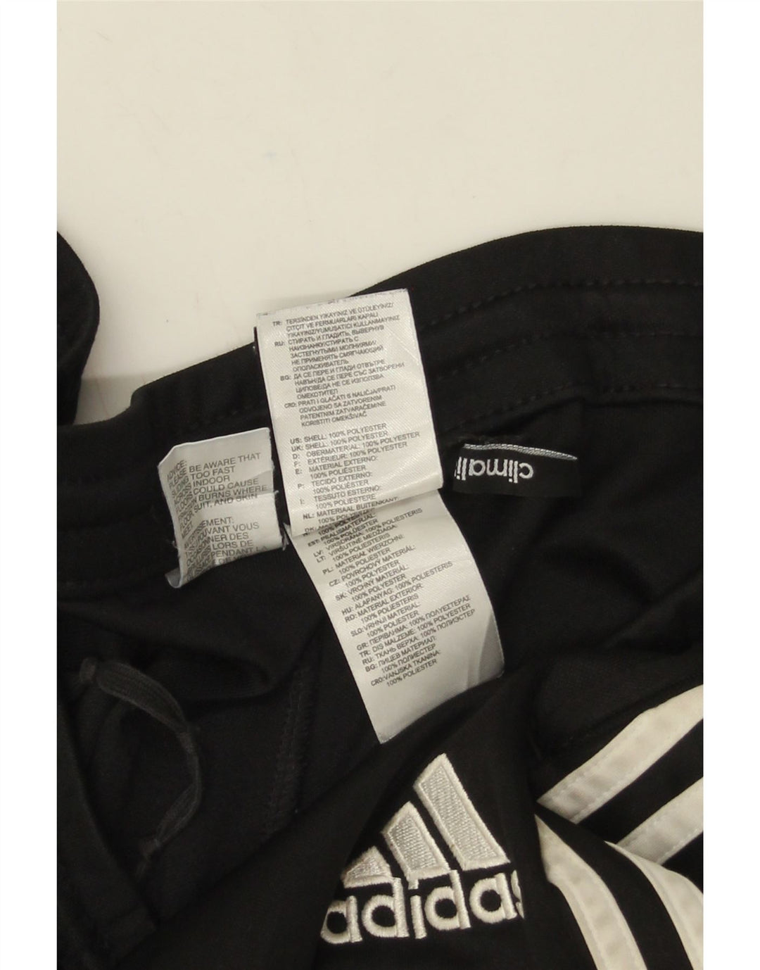 Pantaloni da tuta Adidas Climalite da uomo grandi in poliestere nero