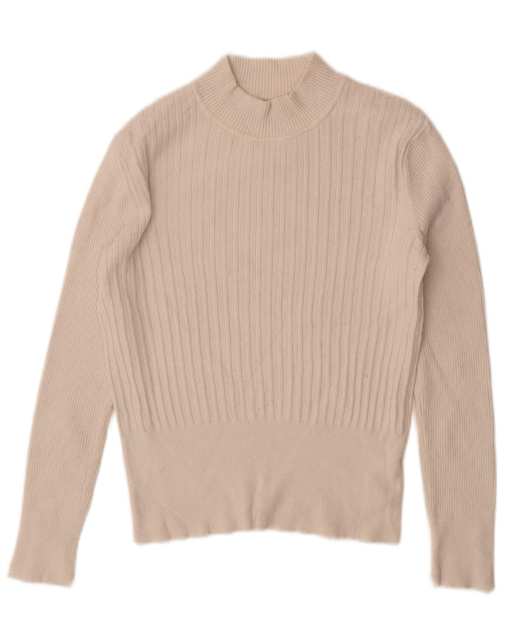 Maglione a collo alto corto da donna Marks & Spencer UK 12 bianco medio