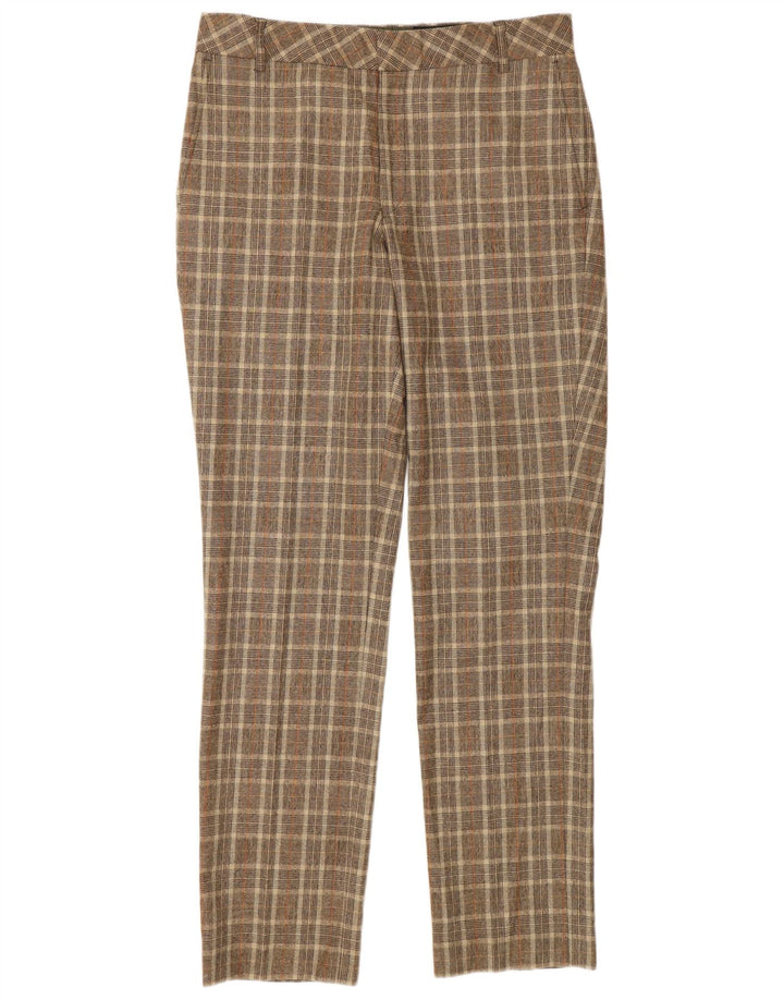 Pantaloni casual slim fit da uomo Ted Baker W30 L32 lana a quadri marroni