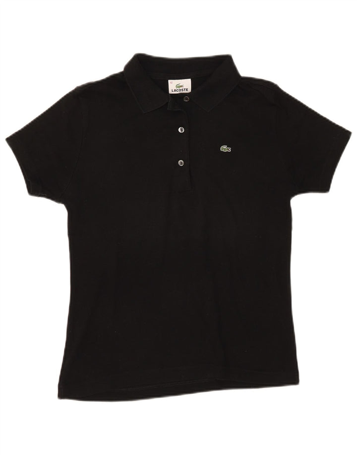Polo da donna Lacoste taglia 42 grande in cotone nero