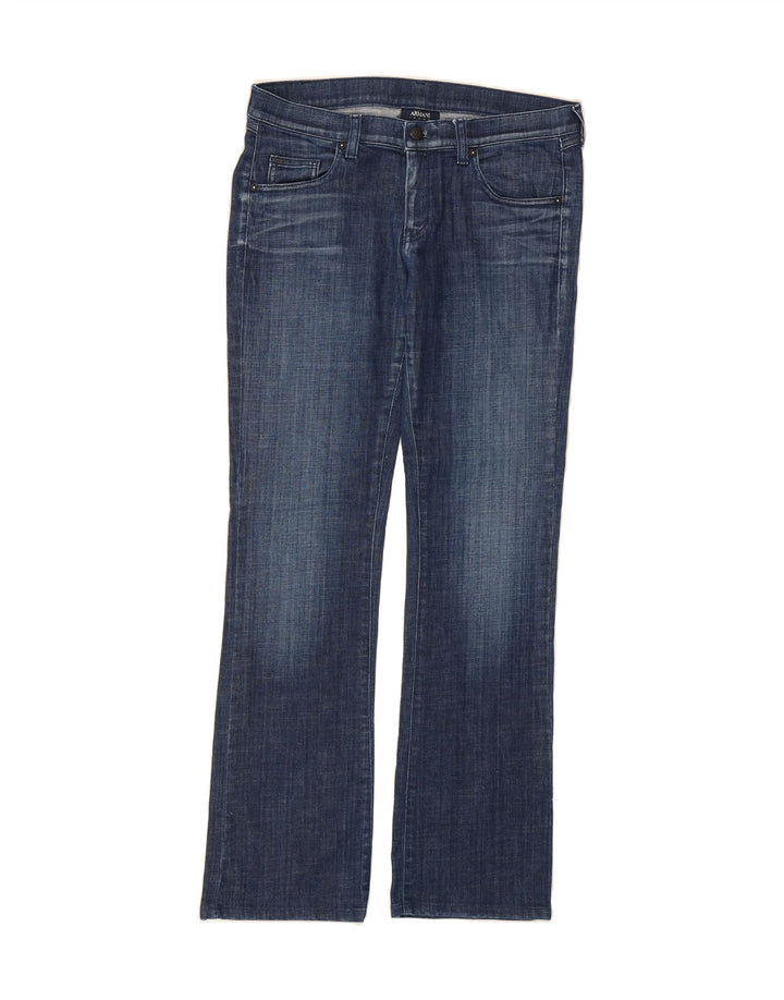 ARMANI Womens Bootcut Jeans W30 L30 Navy Blue Cotton Vintage Armani and Second-Hand Armani from Messina Hembry 