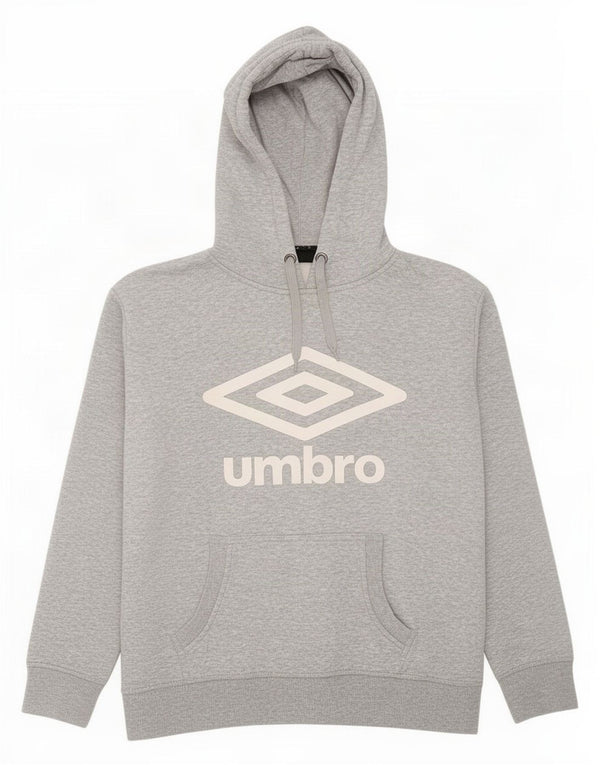 Felpa con cappuccio grafica da donna Umbro UK 14 Cotone screziato grigio medio