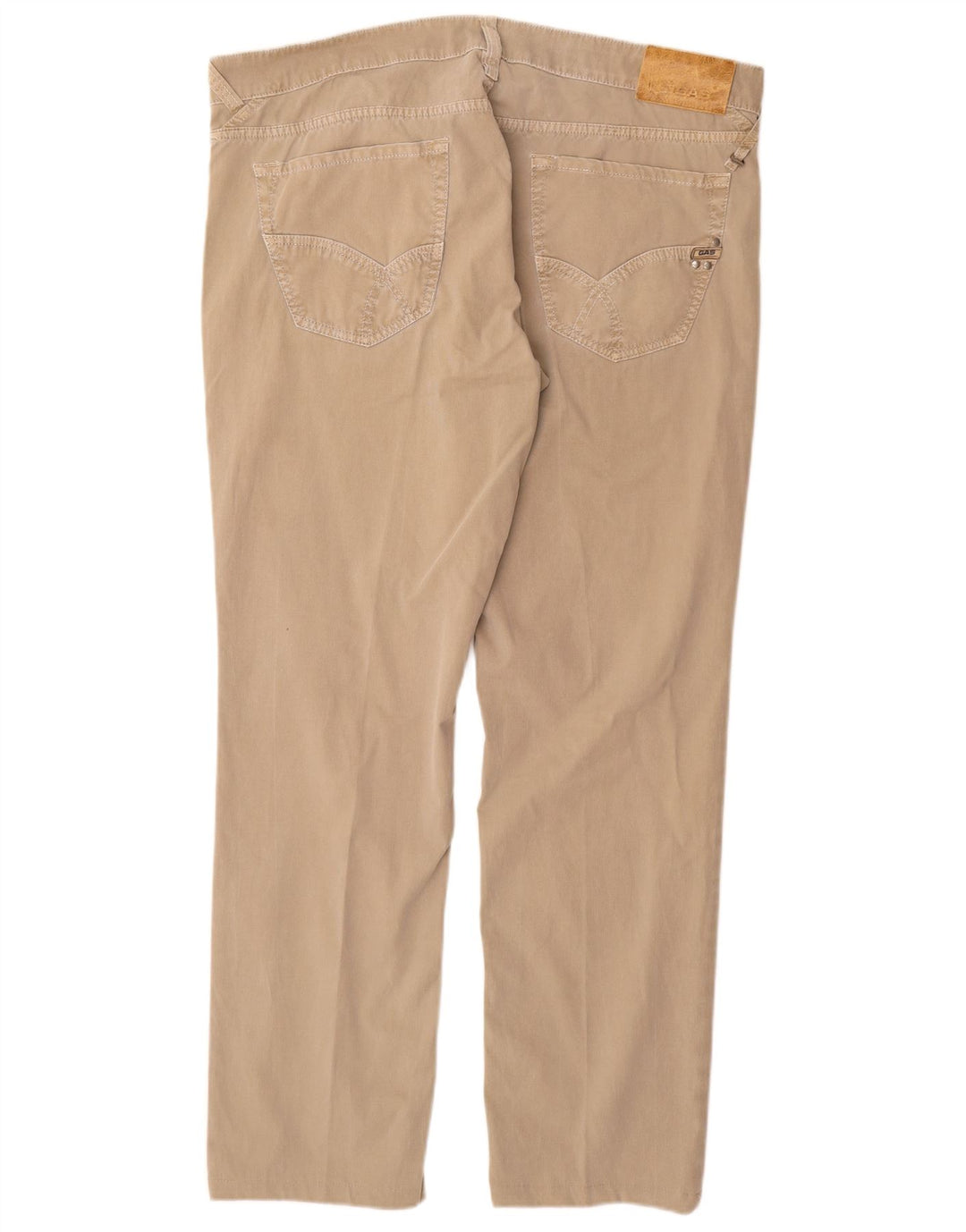 Pantaloni casual dritti da uomo GAS W40 L30 in cotone beige