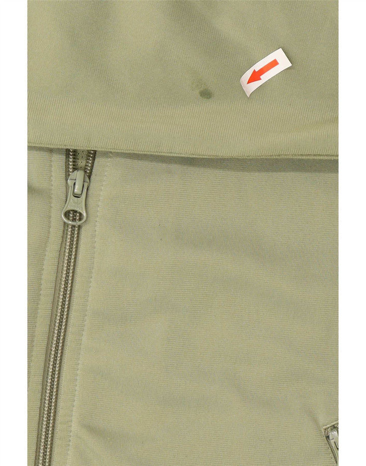 Giacca da ginnastica grafica da donna Adidas UK 16 grande poliestere verde