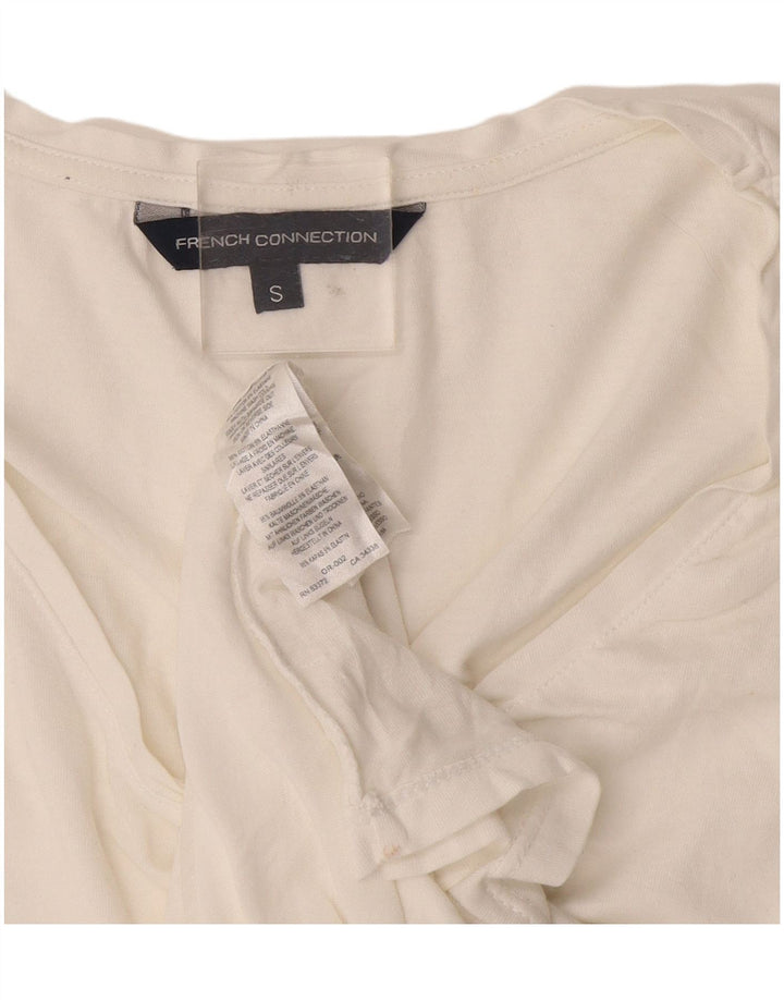 T-shirt da donna French Connection Top UK 10 piccola in cotone bianco