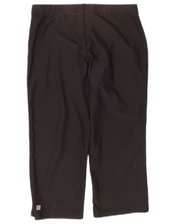 Pantaloni da tuta NIKE Dri Fit Capri da donna UK 10/12 Medio Nero