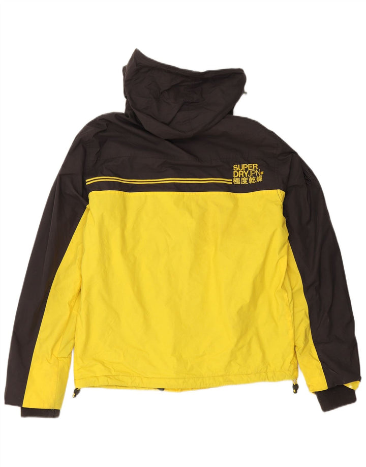 SUPERDRY Mens Windcheater Windbreaker Jacket UK 38 Medium Yellow