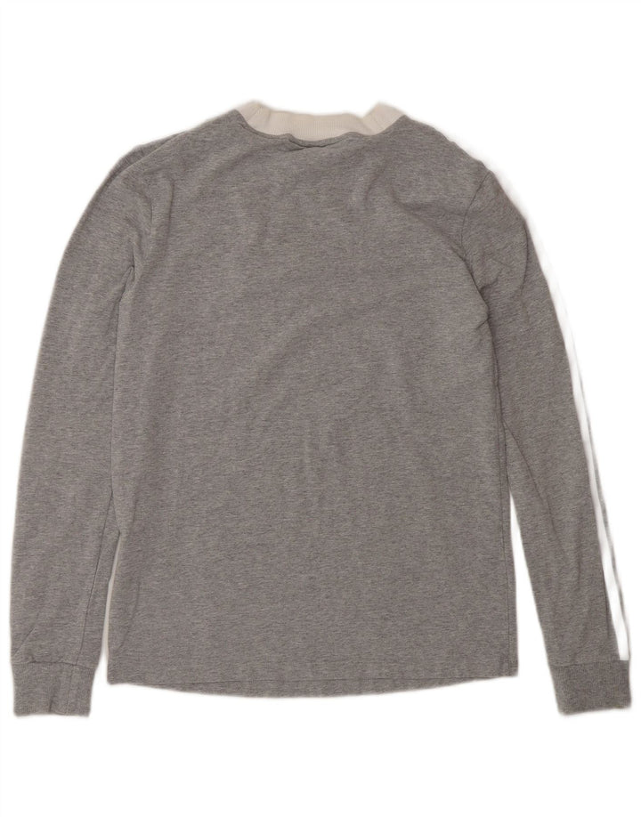 Top Adidas da donna a manica lunga UK 8 Small in cotone grigio