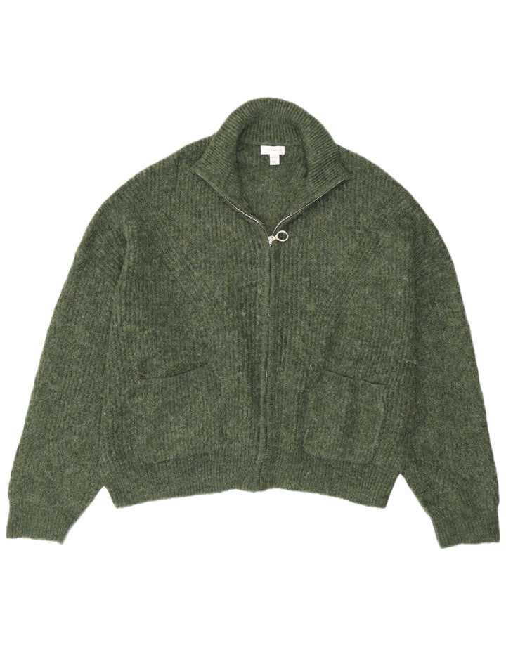 Maglione cardigan oversize da donna Topshop UK 14 Acrilico verde medio
