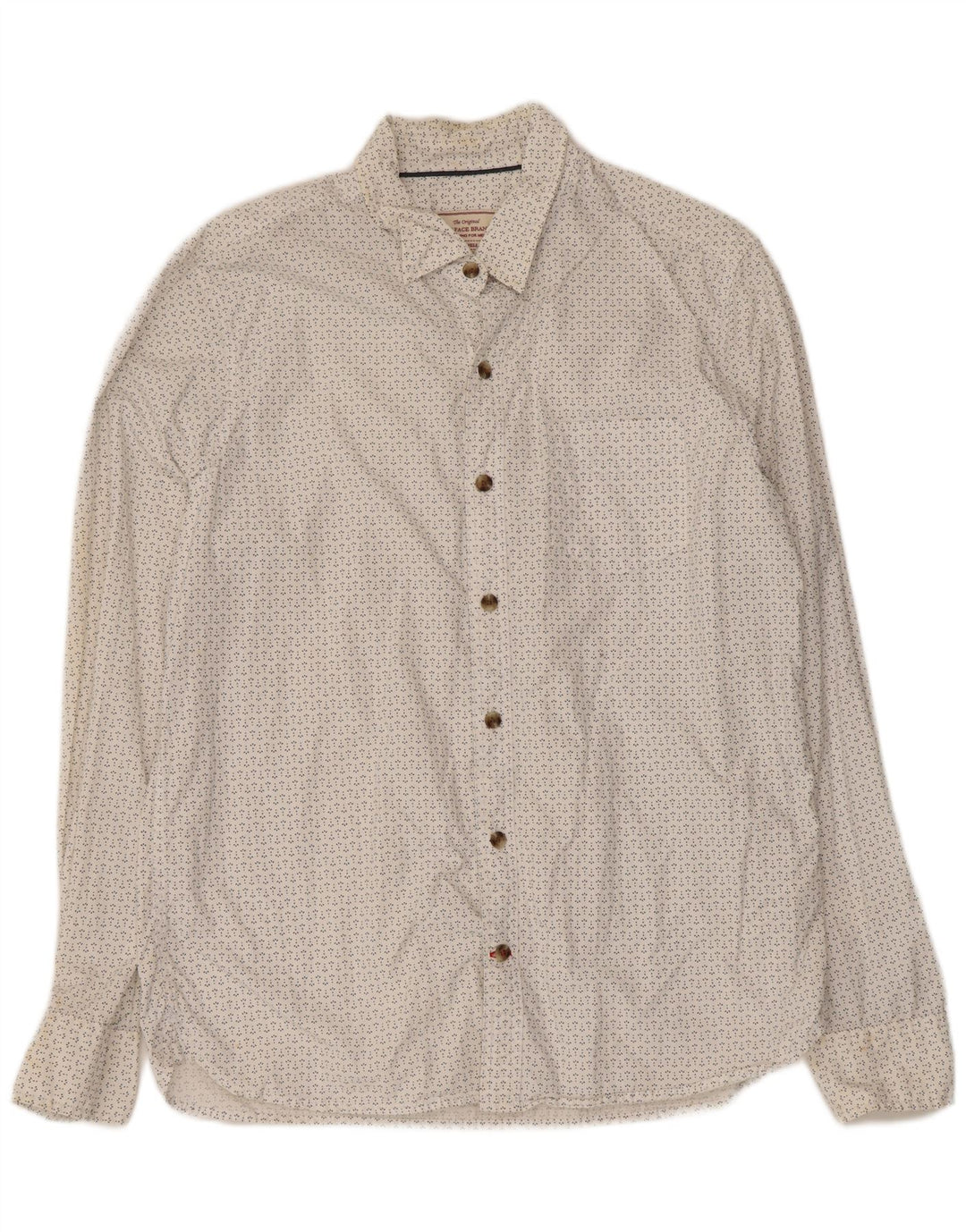 Camicia da uomo Fat Face in cotone maculato bianco medio