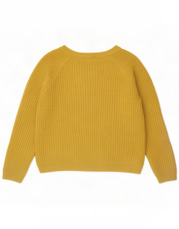 Marks & Spencer maglione da donna con scollo a barca UK 16 Large Giallo