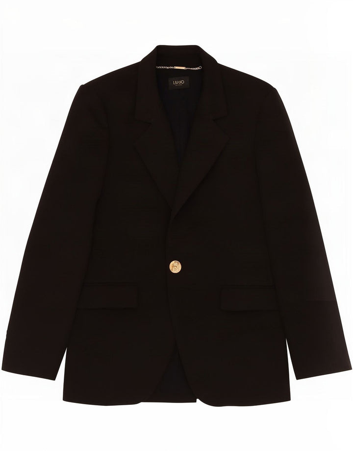 Giacca Blazer 1 Bottone Donna Liu Jo IT 40 Small Poliestere Nero