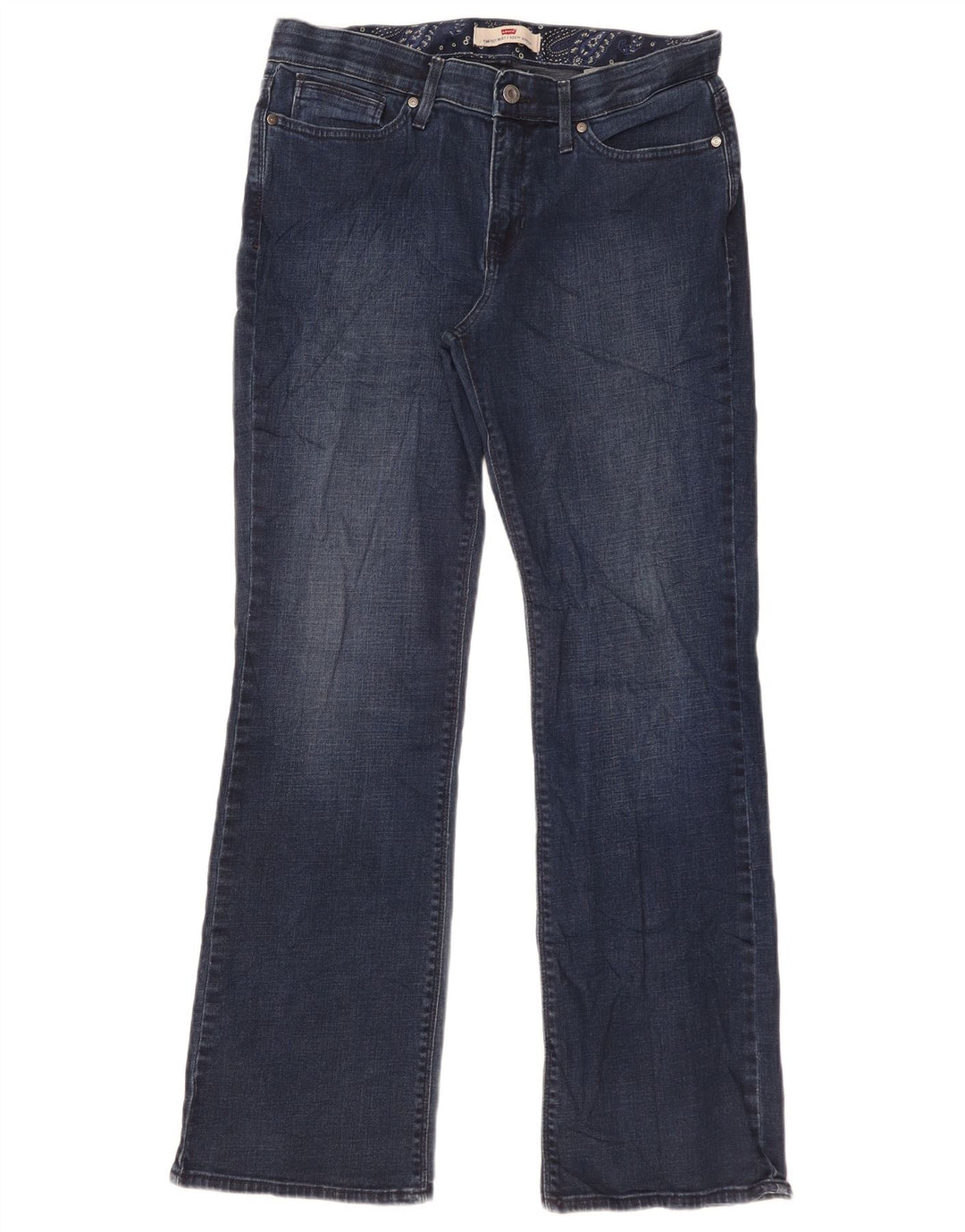 Levi's Donna 525 Bootcut Jeans US 12 Large W34 L32 Cotone Blu