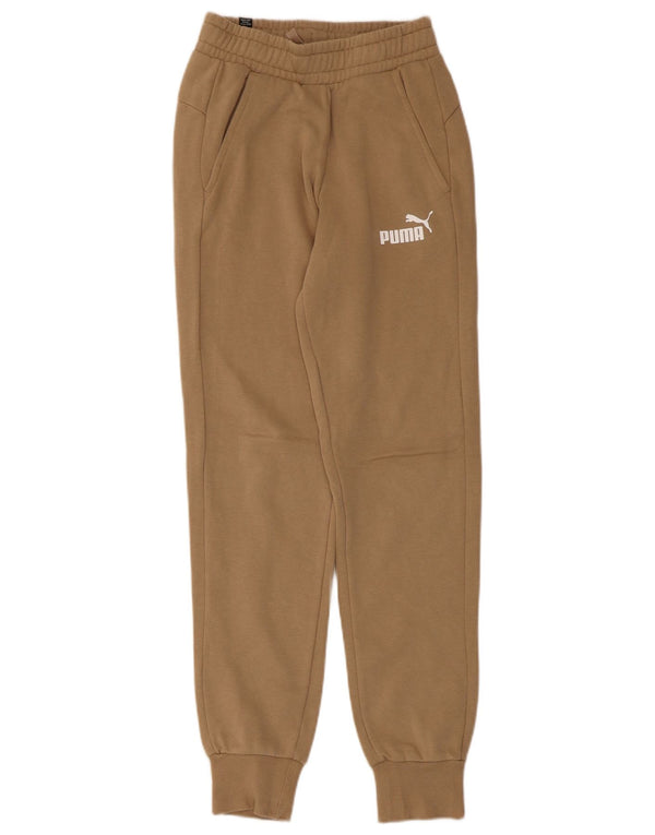 Pantaloni da tuta da donna Puma Joggers UK 4 XS Beige Cotton