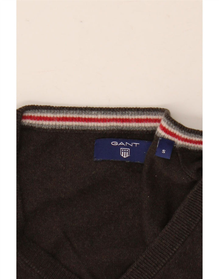 Gant Maglione da uomo con scollo a V piccolo marrone