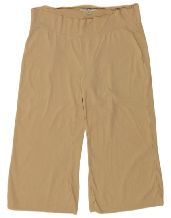 Pantaloni Capri da donna Laura Ashley UK 14 Large W38 L22 Viscosa beige