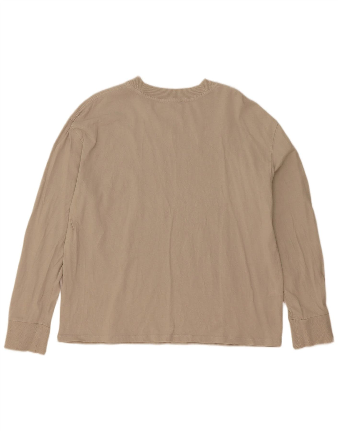 Top Zara da donna oversize a maniche lunghe UK 10 piccolo beige