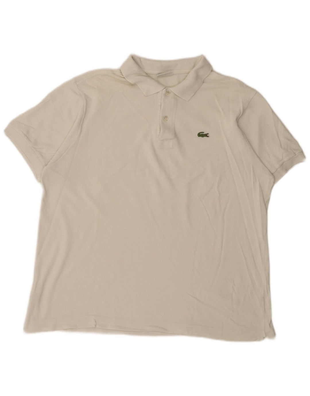 Polo da uomo Lacoste taglia 6 XL in cotone bianco