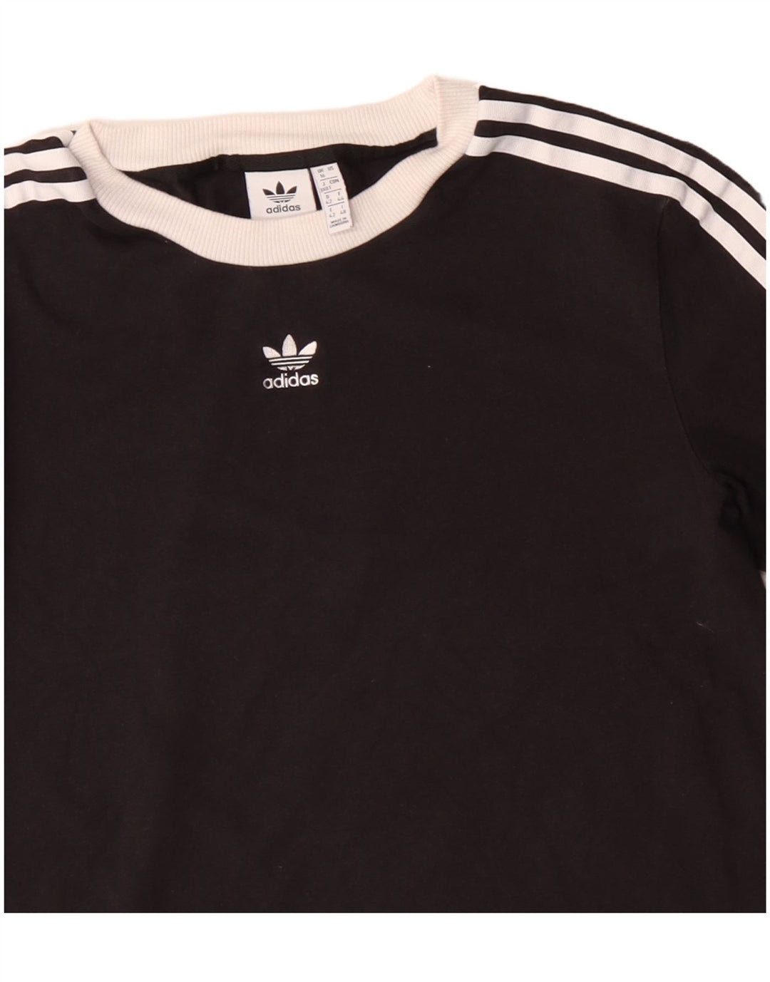 Top Adidas da donna a manica lunga UK 16 Large Nero