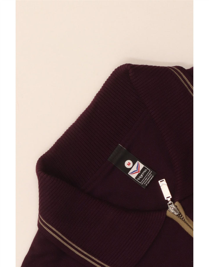 Polo da uomo a maniche lunghe Trigema in cotone marrone medio