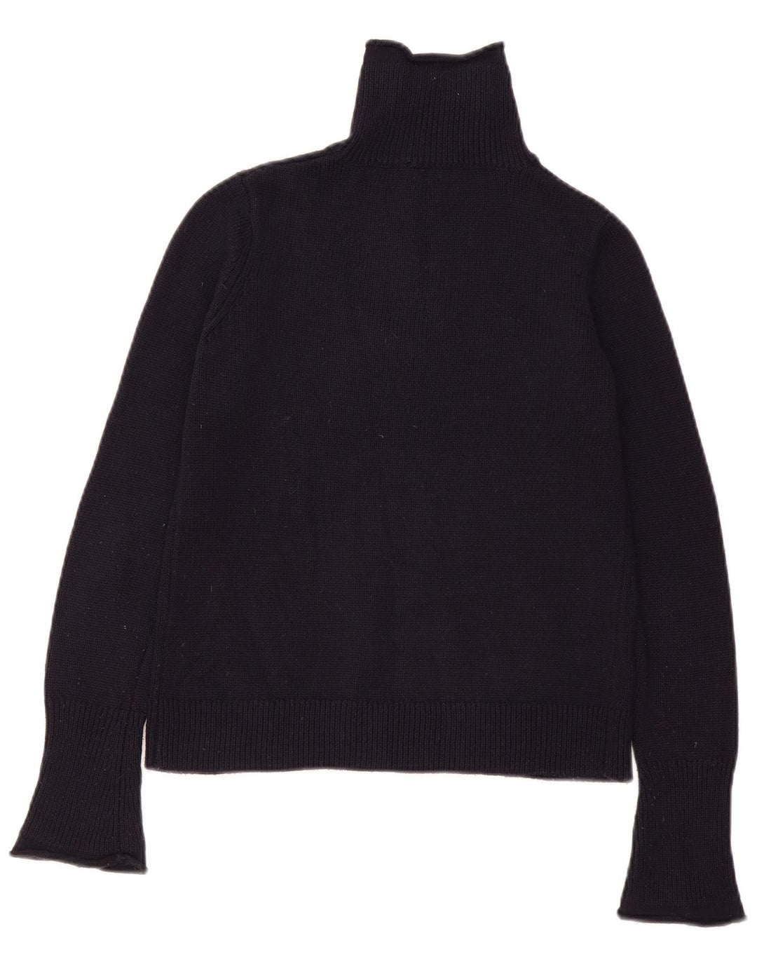 Maglione Zara da donna con collo e zip UK 12 poliestere nero medio