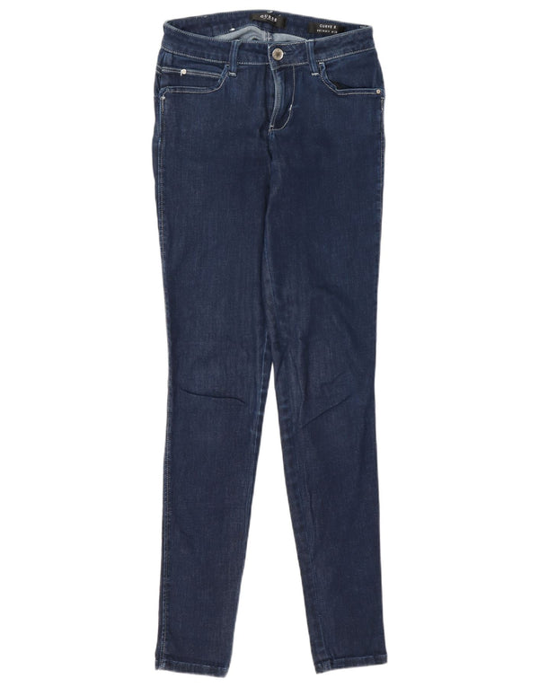 Guess Jeans skinny Curve X a vita media da donna W25 L31 Cotone blu navy