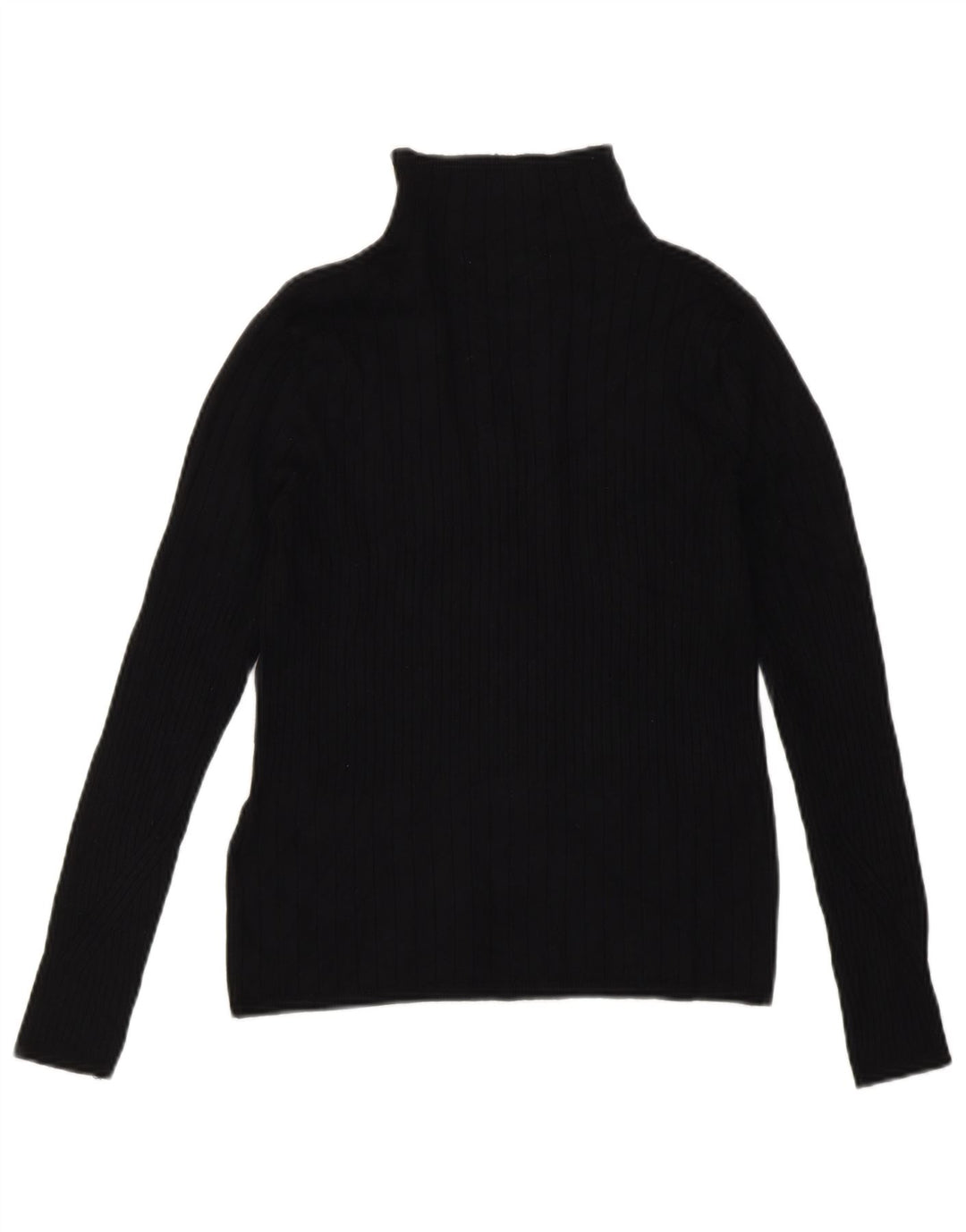 Maglione maglione a collo alto da donna Marks & Spencer UK 10 piccolo in viscosa nera