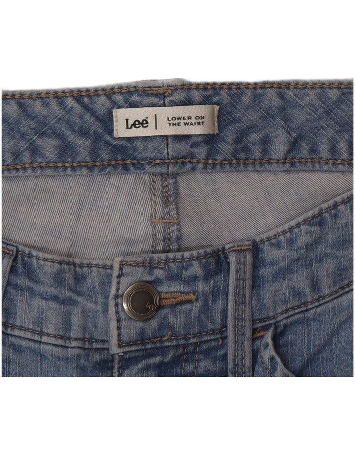 Jeans Capri a vita bassa da donna Lee W28 L20 Blu