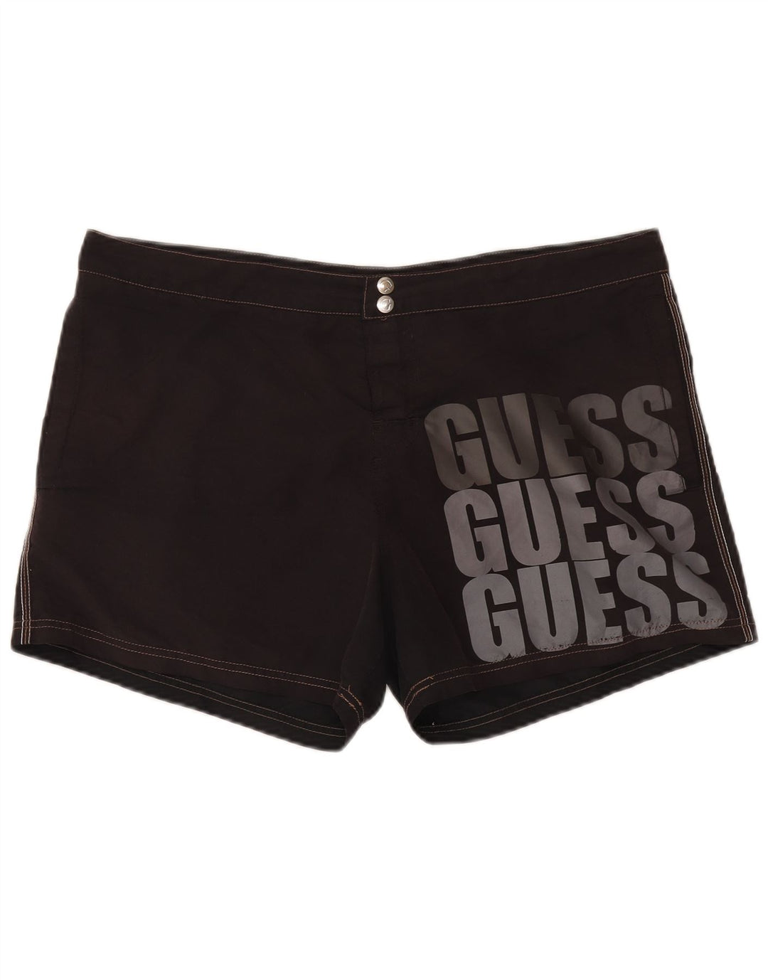 Pantaloncini da bagno grafici da uomo Guess 2XL poliestere nero