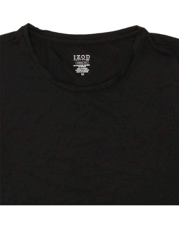 IZOD Womens T-Shirt Top UK 14 Medium Black Polyester Vintage Izod and Second-Hand Izod from Messina Hembry 
