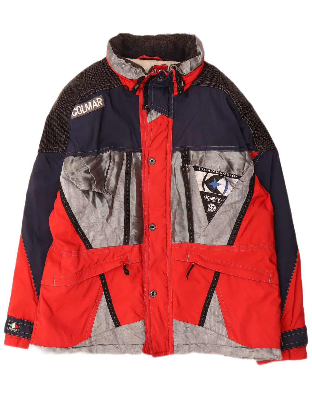 Giacca da sci grafica da uomo Colmar EU 52 Large Red Colourblock