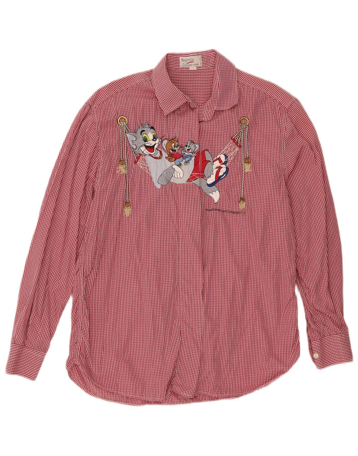 Emmanuel Schvili Camicia da donna Tom e Jerry IT 44 Medium Red Gingham