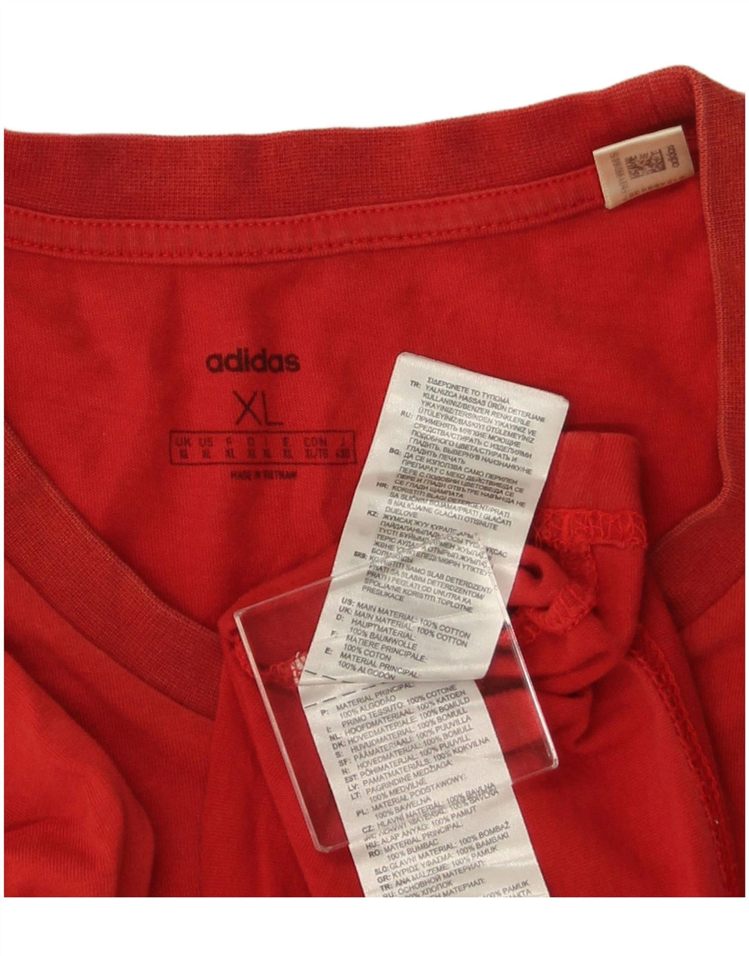 T-shirt grafica da uomo ADIDAS Top XL in cotone rosso