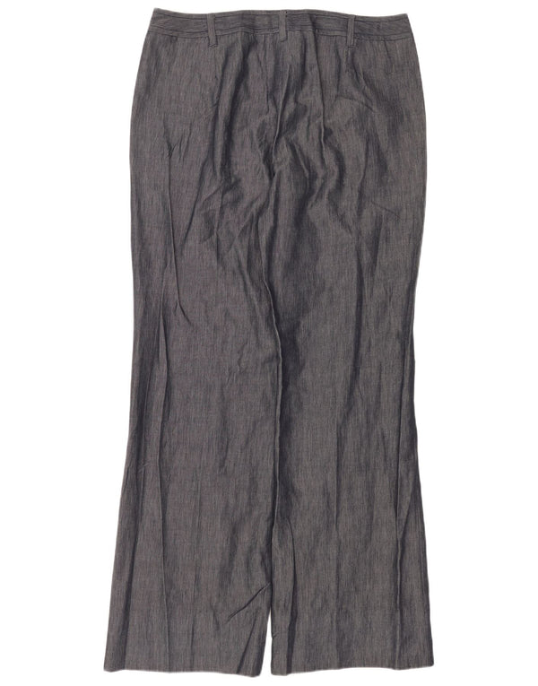 Max & Co. Womens Bootcut Casual Trousers UK 14 Large W34 L34 Navy Blue