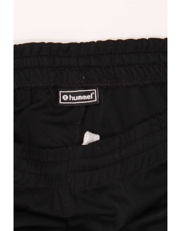 Pantaloni da tuta con grafica Hummel da uomo in poliestere nero medio