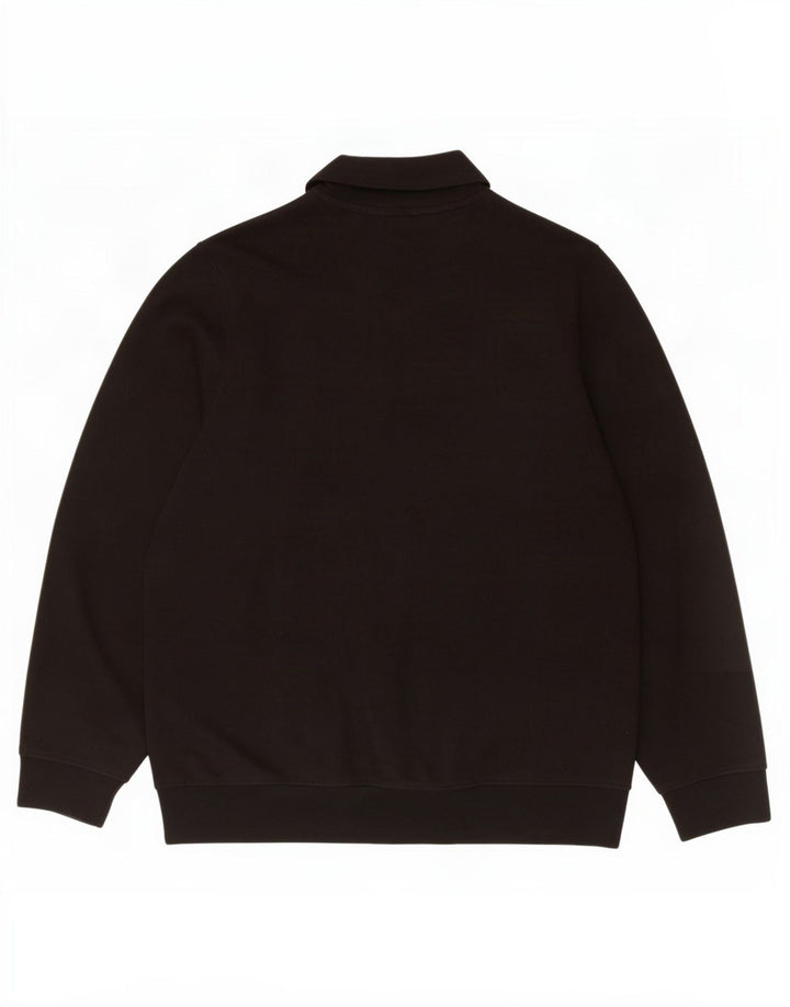 Felpa Lacoste da uomo con vestibilità classica e collo con zip, taglia 5 grande, nera