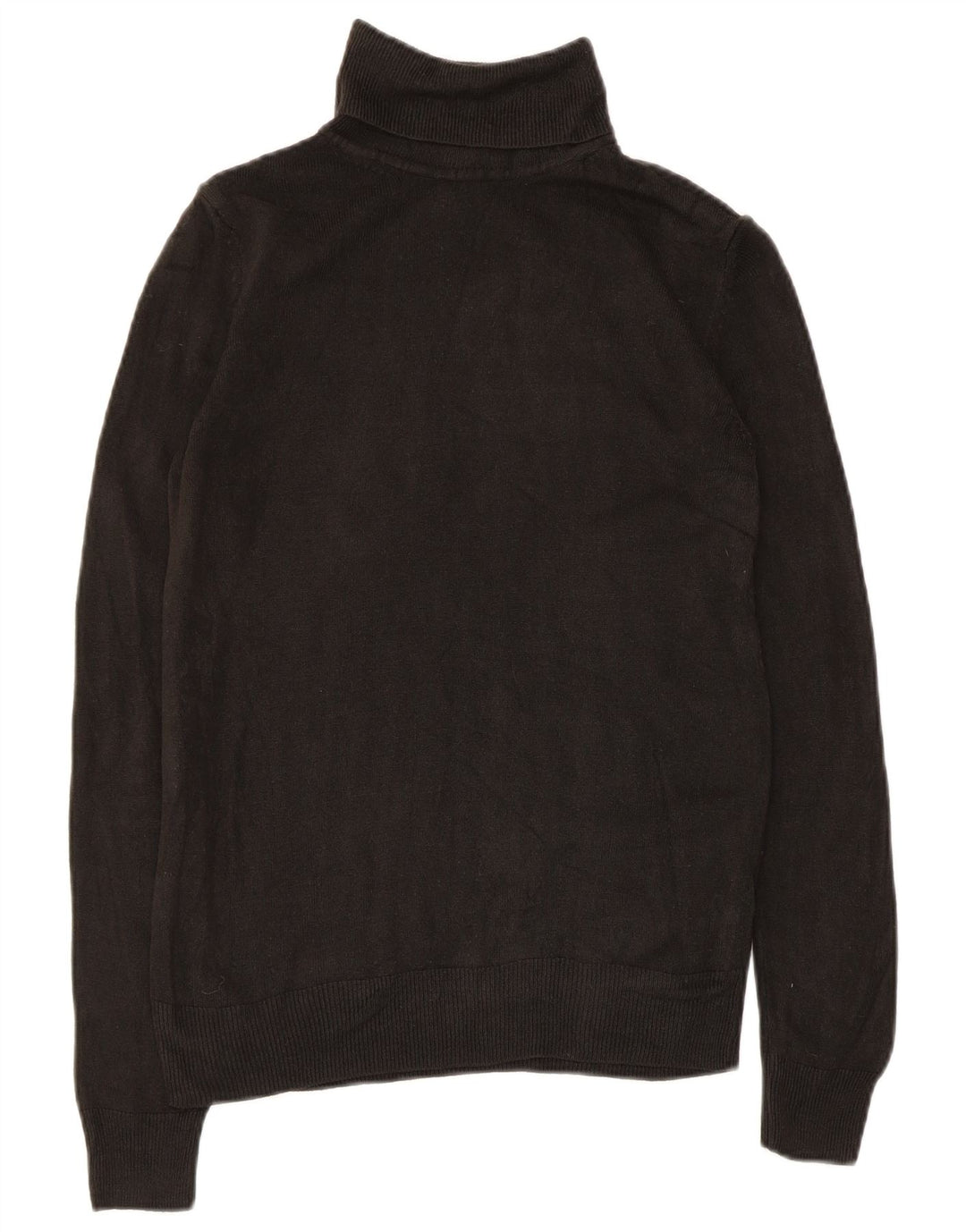 Maglione maglione a collo alto da donna Marks & Spencer UK 8 piccolo acrilico nero