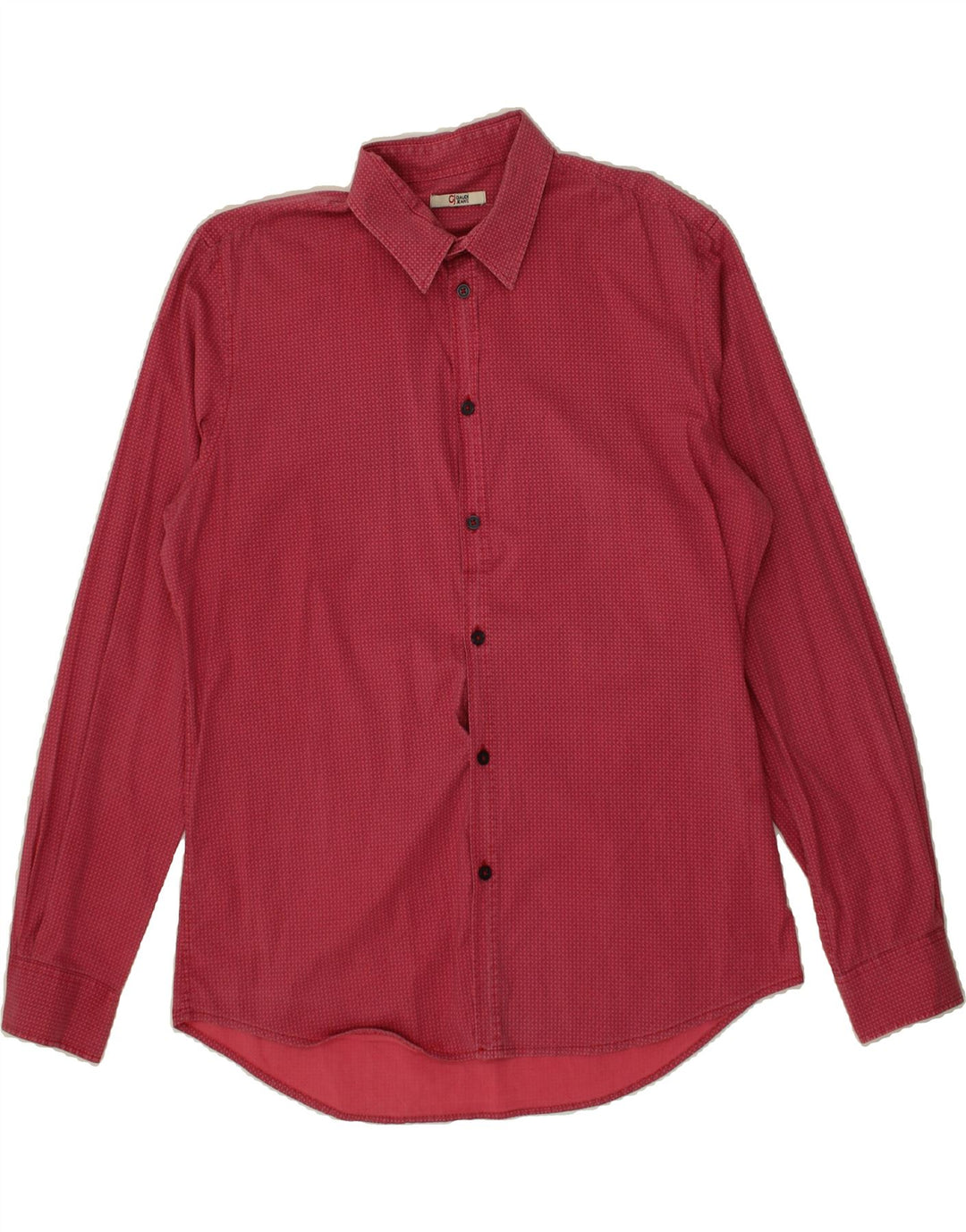 GAUDI Mens Shirt XL Red Geometric Cotton Vintage Gaudi and Second-Hand Gaudi from Messina Hembry 