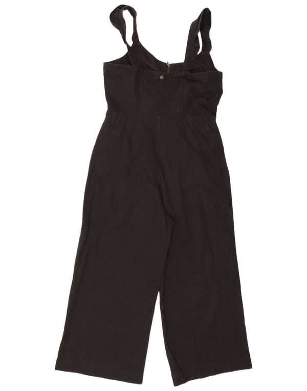 Tuta senza maniche in denim da donna Billabong UK 14 grande cotone nero