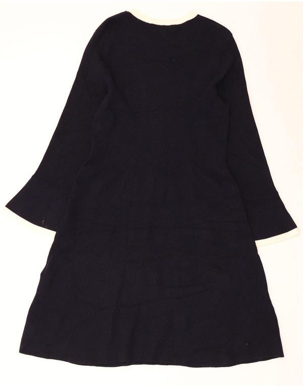 Abito maglione a maniche lunghe da donna Hobbs UK 14 Large in viscosa blu navy